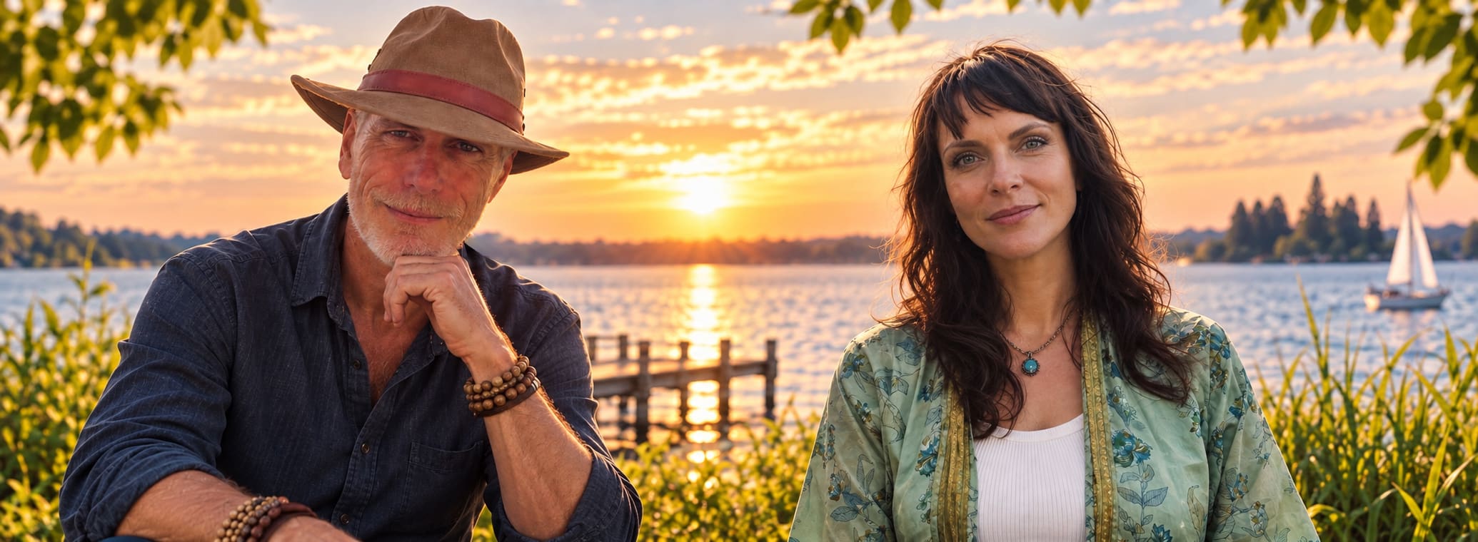 Dr. med. Ingfried Hobert und Dijana Wloka am Steinhuder Meer